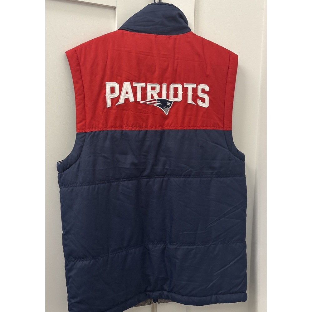 NFL New England Patriots Men's Small Reversible Puffer Vest G-III Full Zip - Picture 2 of 12